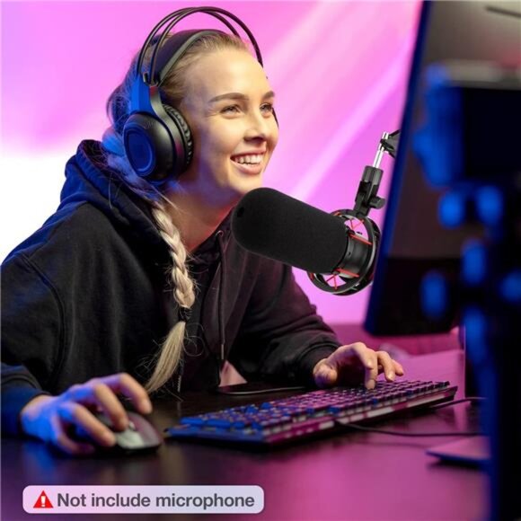 HyperX QuadCast PopFilter WindscreenCompatible with HyperX QuadCast S Microphone - Picture 2 of 7